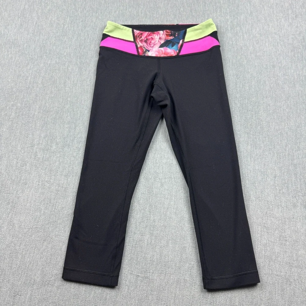 Lululemon Leggings Womens 4 Secret‎ Garden Wunder Under Crop 21